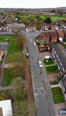 Aerial view of Luton City on a Windy and Cloudy Day