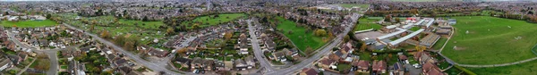Aerial View Luton City Windy Cloudy Day — Stok fotoğraf