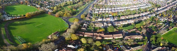 Prachtig Uitzicht Vanuit Lucht Luton Town British City Een Heldere — Stockfoto