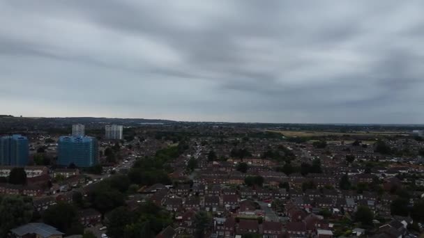 Légi Felvétel Luton City Ről Alkonyatkor — Stock videók