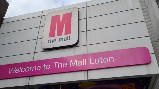 Slow Motion Footage Central Luton Shopping Mall People Central Luton — Video
