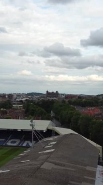 Günbatımında Merkez Luton Şehir ve Binalarının Yüksek Açılı Görüntüleri, İngiltere 'nin Modern ve Tarihi İngiltere Görüntüsü