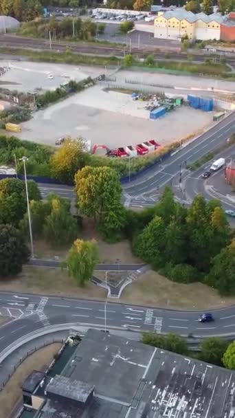 High Angle Footage Von Central Luton City Und Gebäuden Bei — Stockvideo