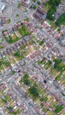 Günbatımında Merkez Luton Şehir ve Binalarının Yüksek Açılı Görüntüleri, İngiltere 'nin Modern ve Tarihi İngiltere Görüntüsü