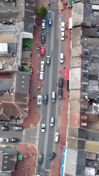 High Angle Footage Residential Homes Saint Augustine Ave Luton Drone — стокове відео