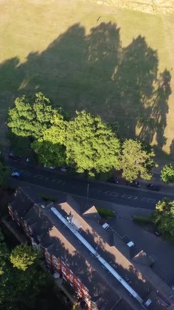 High Angle Footage Central Luton City Buildings Sunset Beautiful Footage — стокове відео