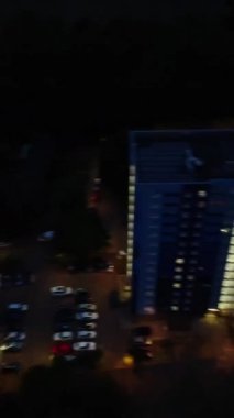 İngiltere 'nin Luton şehrinin Gece Havadan Görüntüsü