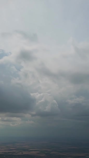 Vista Ângulo Alto Belas Nuvens Sobre Cidade — Vídeo de Stock