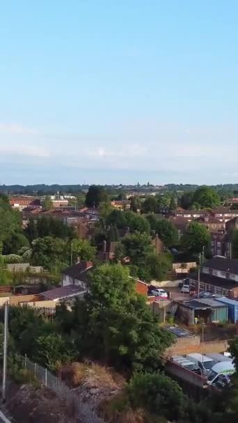 Британська Залізниця Проходить Англії Камера Дронів — стокове відео