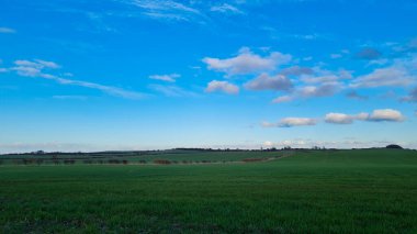 Bedford City 'deki Güz Ağaçları ve Yerel Kamu Parkı. Güzel güneşli bir gün