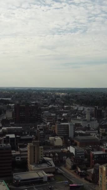 Imagini Unghi Înalt Ale Orașului Central Luton Ale Clădirilor Timpul — Videoclip de stoc