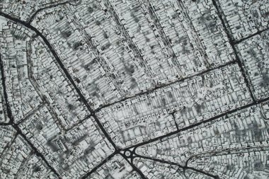  Kar yağışından sonra Kuzey Luton 'un manzarası ve Cityscape' i, İngiltere 'nin Kuzey Luton şehrinin havadan görüntüsünü kapsıyordu. 2022 kışının ilk kar yağışı.