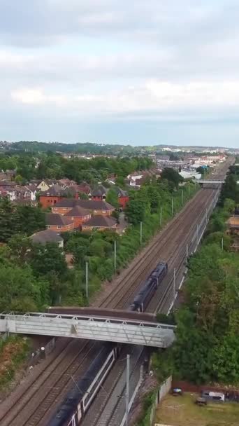 British Rail Στις Γραμμές Που Διέρχεται Από Την Αγγλία Προβολή — Αρχείο Βίντεο
