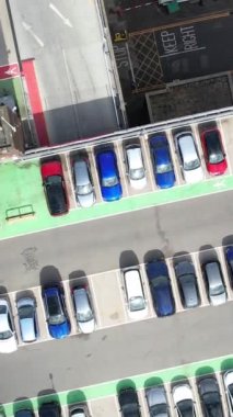 Günbatımında Merkez Luton Şehir ve Binalarının Yüksek Açılı Görüntüleri, İngiltere 'nin Modern ve Tarihi İngiltere Görüntüsü