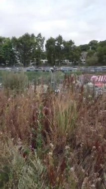Günbatımında Merkez Luton Şehir ve Binalarının Yüksek Açılı Görüntüleri, İngiltere 'nin Modern ve Tarihi İngiltere Görüntüsü