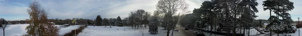 Високий Кут Повітряний Громадський Парк Зимовий День — стокове фото