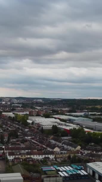 High Angle Footage Central Luton City Buildings Sunset Bellissimo Filmato — Video Stock