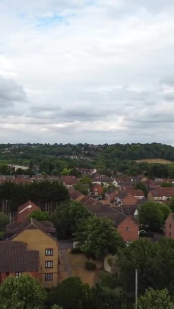 High Angle Footage Central Luton City Buildings Sunset Beautiful Footage — Stock video