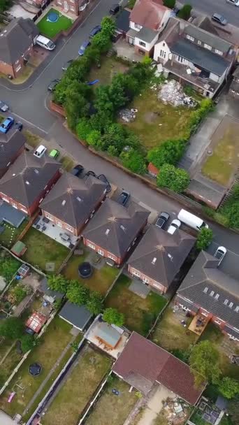 Nagranie Domów Mieszkalnych Przy Saint Augustine Ave Luton Kamera Drone — Wideo stockowe