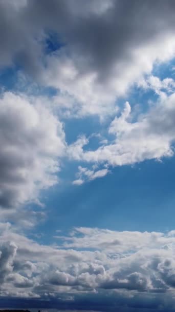 Boven Wolken Sky Footage Luchtopname Vastgelegd Met Drone Camera — Stockvideo