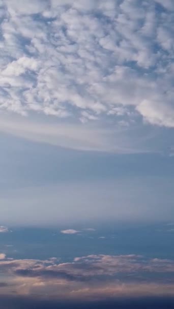 Над Облаками Небесными Кадрами Вид Воздуха Снятый Камерой Дрона — стоковое видео