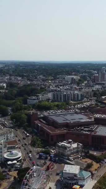 Drone Footage City England Vertical Portrait Style — Vídeo de stock