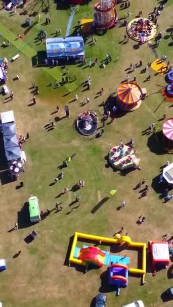 Summer Fun Fair Luton City England Lots People Enjoying Rides — Video