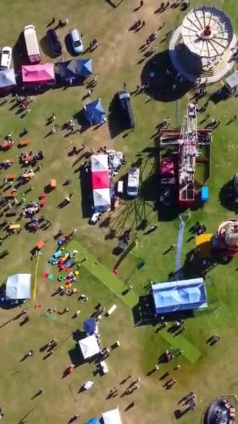 Summer Fun Fair Luton City England Lots People Enjoying Rides — Video