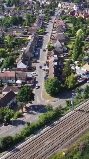 Drone Footage Luton City England Vertical Portrait Style — Video