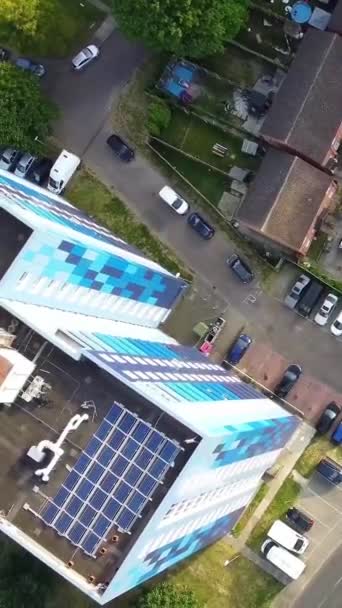 Drone Beelden Van Luton City England Verticale Portretstijl — Stockvideo