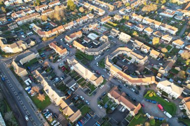 İngiliz Kasabası ve Konutları Yüksek Açı Görünümü