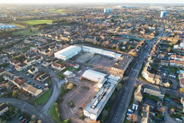 İngiliz Kasabası ve Konutları Yüksek Açı Görünümü