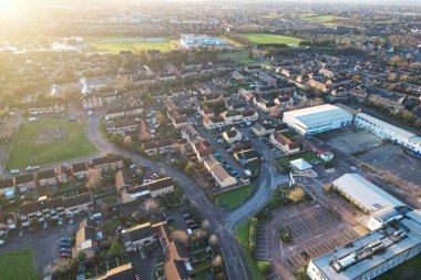 İngiliz Kasabası ve Konutları Yüksek Açı Görünümü