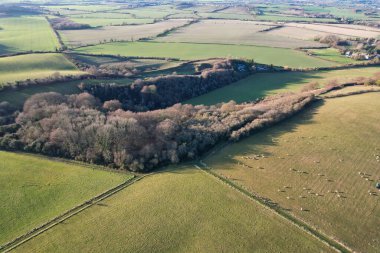 İngiltere 'nin muhteşem hava manzarası ve kırsal kesimi