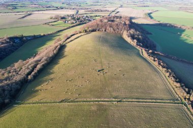 İngiltere 'nin muhteşem hava manzarası ve kırsal kesimi