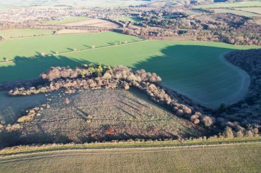İngiltere 'nin muhteşem hava manzarası ve kırsal kesimi