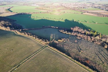 İngiltere 'nin muhteşem hava manzarası ve kırsal kesimi