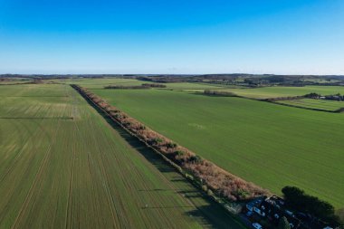 İngiltere 'nin muhteşem hava manzarası ve kırsal kesimi