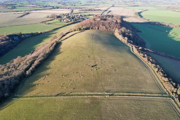 İngiltere 'nin muhteşem hava manzarası ve kırsal kesimi