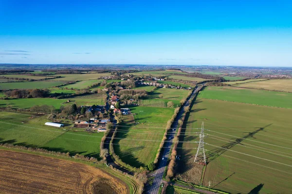 Gorgeous Aerial view of British Landscape and Countryside of England