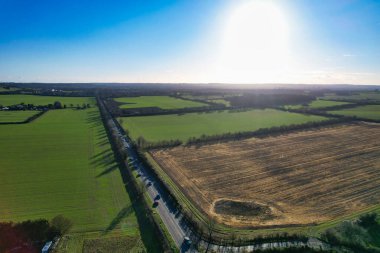 İngiltere 'nin muhteşem hava manzarası ve kırsal kesimi