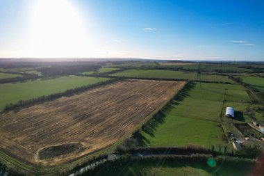İngiltere 'nin muhteşem hava manzarası ve kırsal kesimi