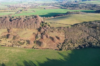 İngiltere 'nin muhteşem hava manzarası ve kırsal kesimi