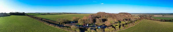 Underbar Flygfoto Över Brittiska Landskapet Och Countryside England — Stockfoto