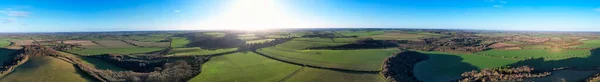 Magnífica Vista Aérea Del Paisaje Británico Campiña Inglaterra — Foto de Stock