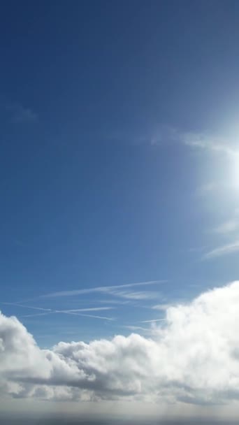 Boven Wolken Sky Footage Luchtopname Vastgelegd Met Drone Camera — Stockvideo