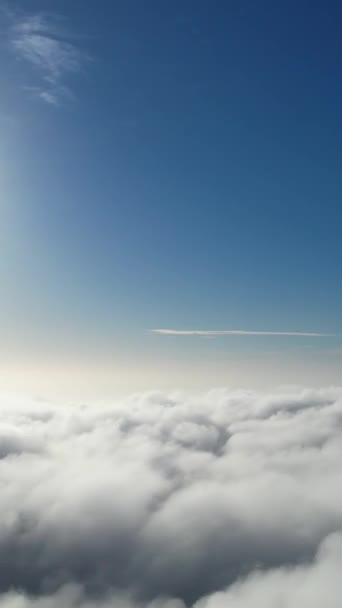 Nad Mraky Nebeskými Záběry Letecký Pohled Zachycen Kamerou Drone — Stock video