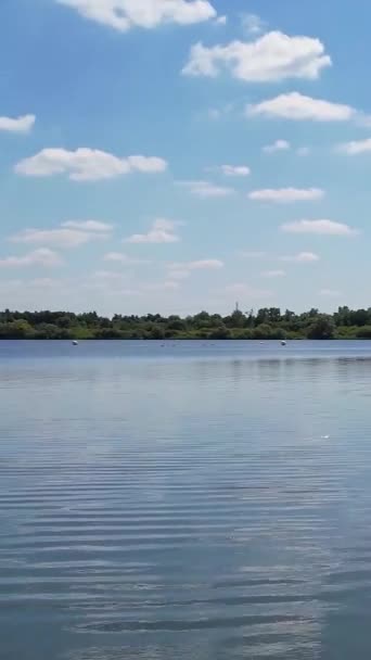 Melhor Vista Lago Inglaterra Vertical Retrato Estilo Vídeo Clip — Vídeo de Stock