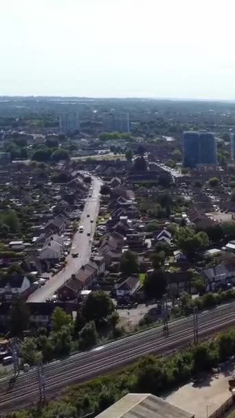 Кадри Лутон Сіті Англ Luton City England Вертикальному Портретному Стилі — стокове відео
