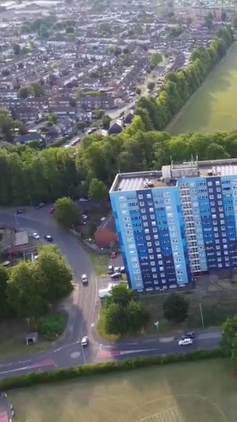 Кадри Лутон Сіті Англ Luton City England Вертикальному Портретному Стилі — стокове відео